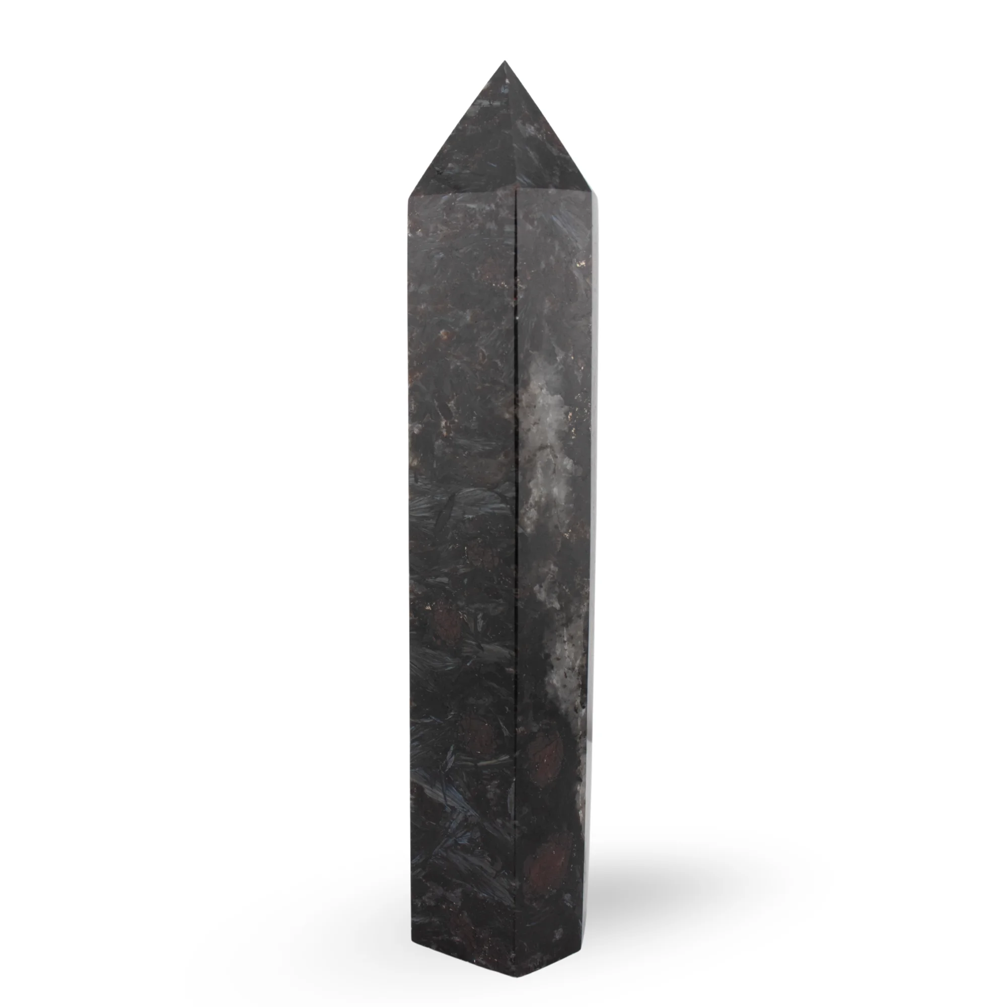 Astrophyllite Tower with white background