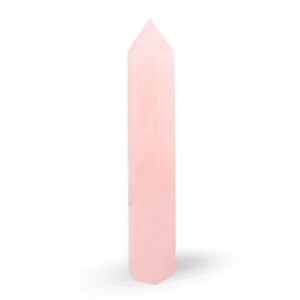 Rose Quartz Tower with White Background