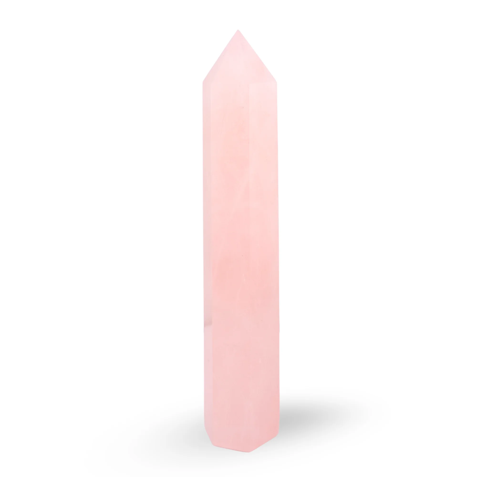 Rose Quartz Tower with White Background