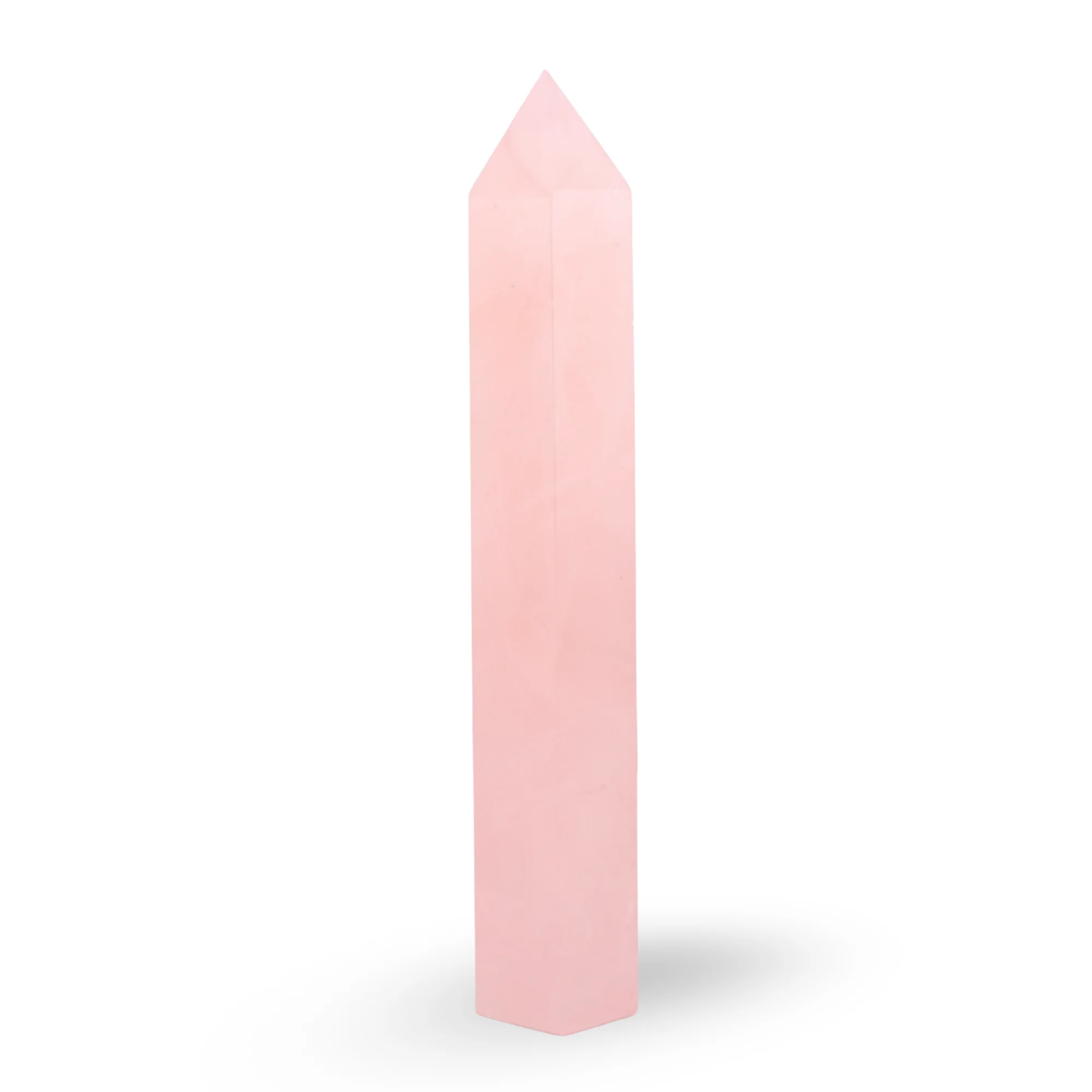 Rose Quartz Tower with White Background
