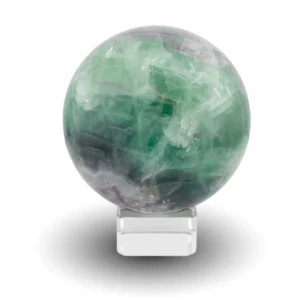 Feather fluorite sphere