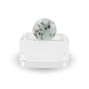 Lotus Jasper Mini Sphere on glass stand