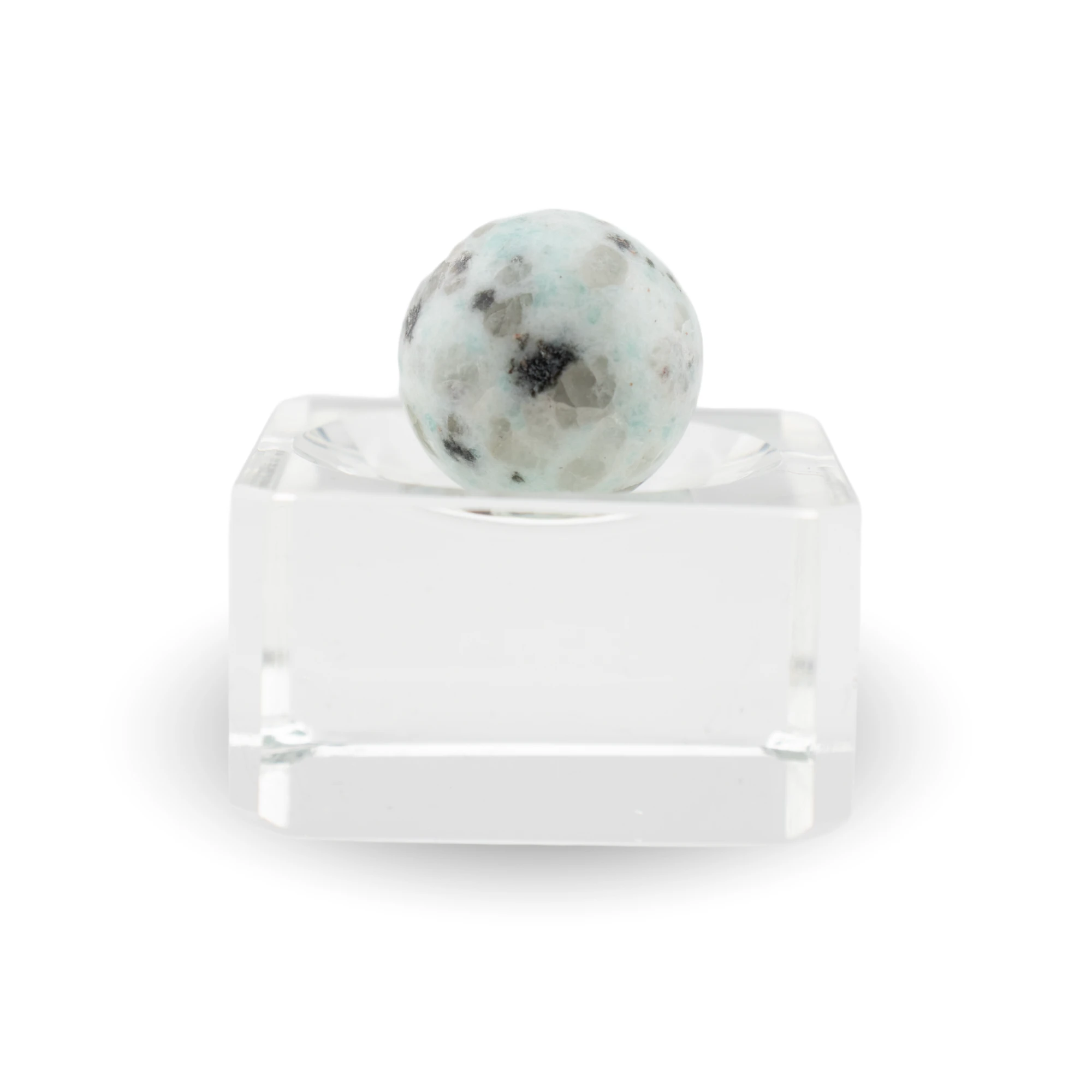Lotus Jasper Mini Sphere on glass stand