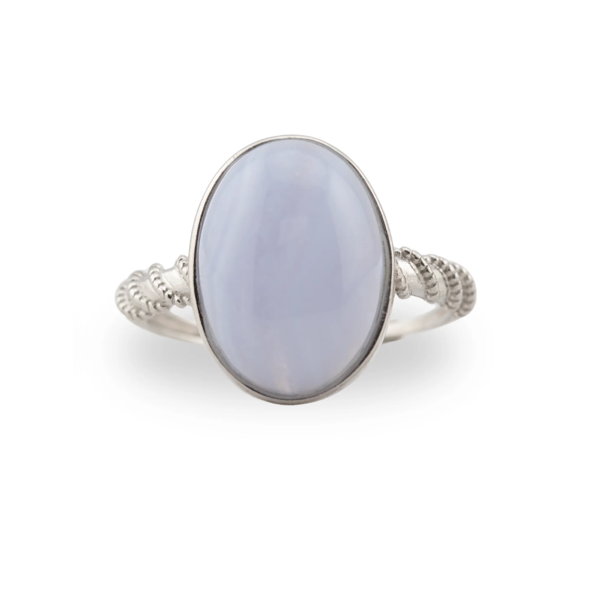 Blue Lace Agate Twist Ring